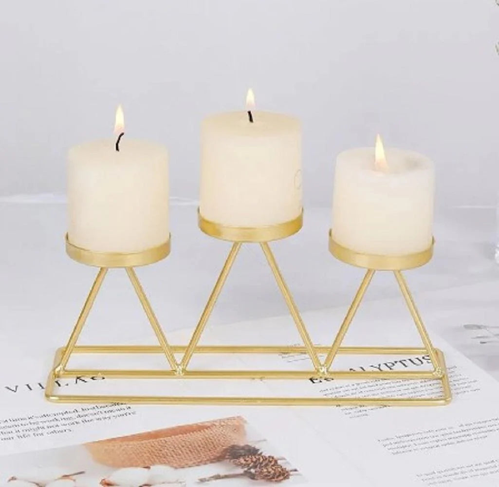 Stunning Black and Golden Candle Stand