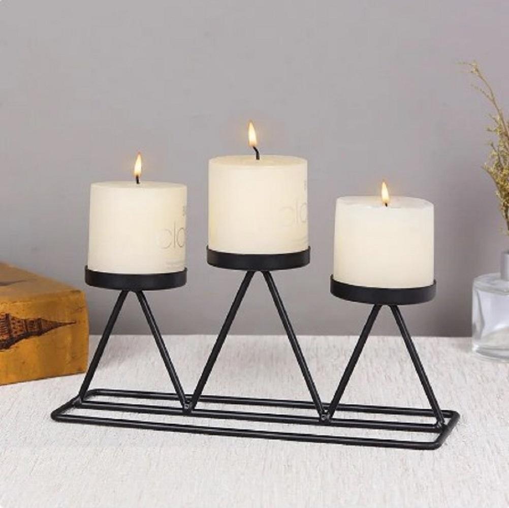 Stunning Black and Golden Candle Stand