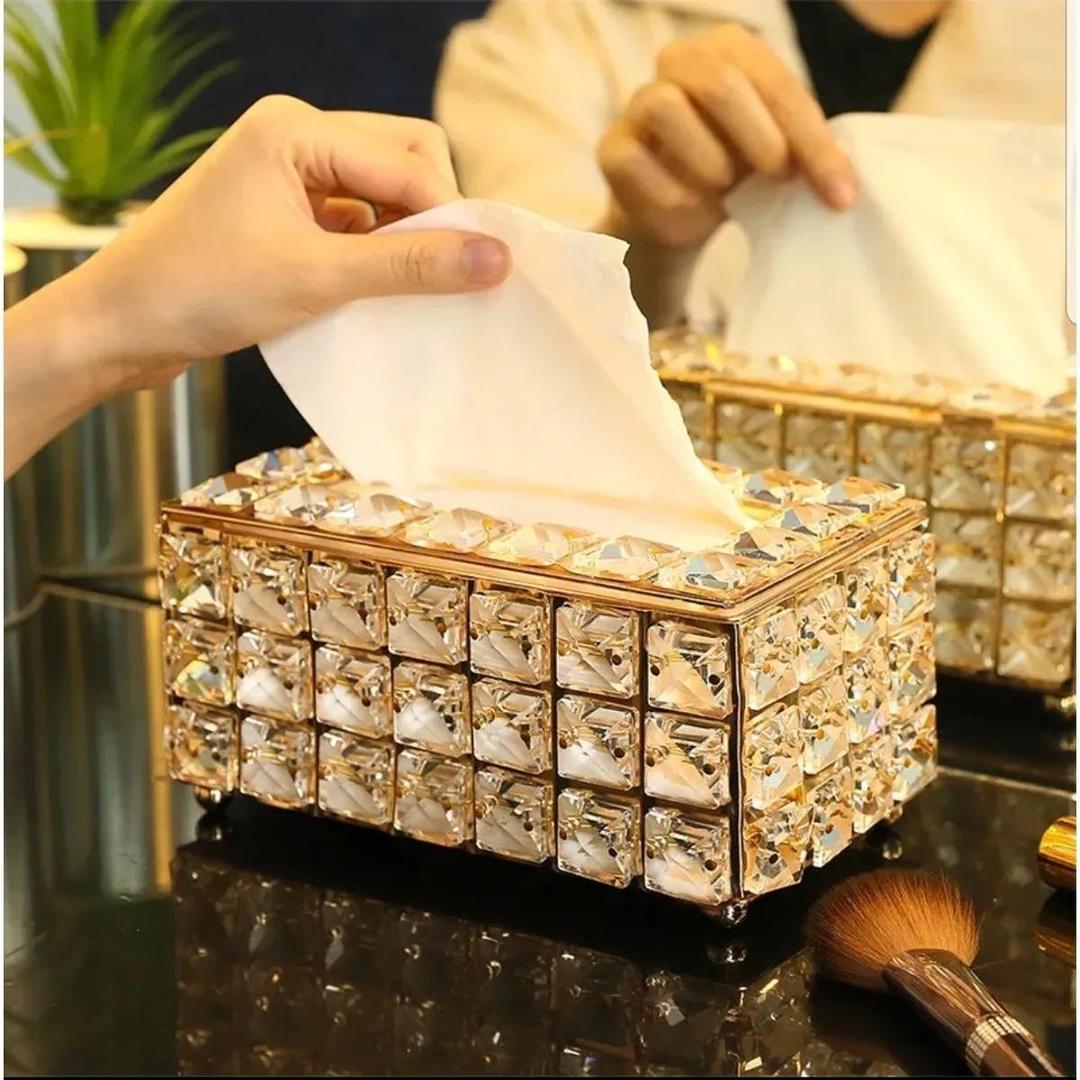 Stylish Golden Tissue Box