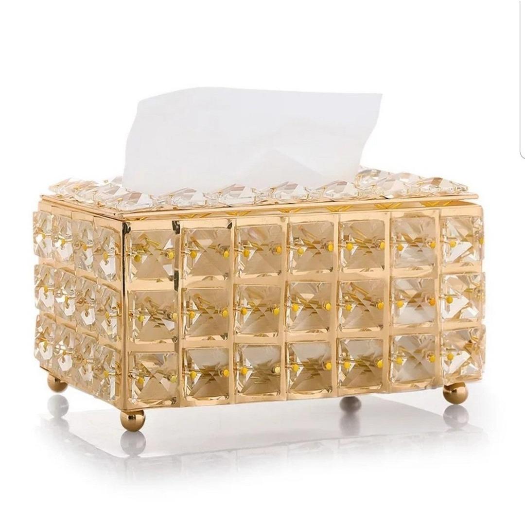 Stylish Golden Tissue Box