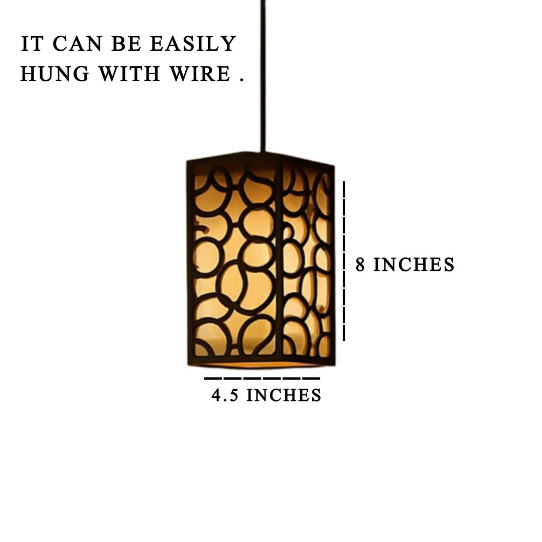 Dark Brown Wooden Ceiling Light