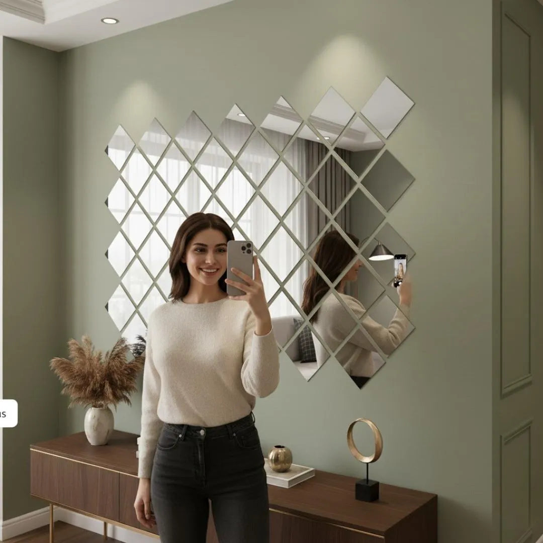 Acrylic Square Mirror Wall Border
