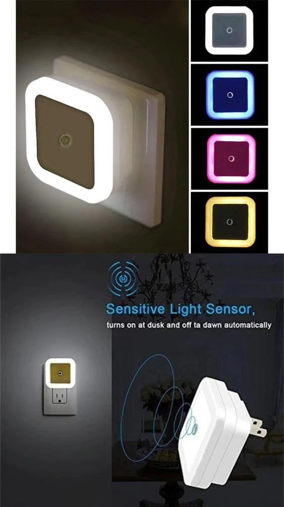 Light sensor switch with color-changing feature and sensitive light sensor description.