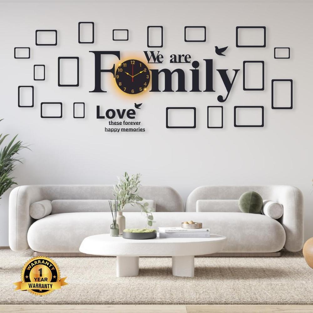 Alphabets Design Laminated Wall Clock with Backlight