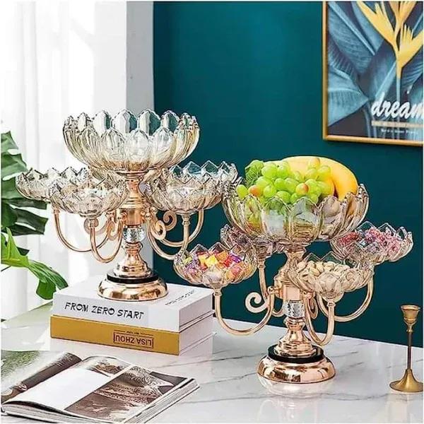 Elegant Golden Decorative Tray - Unique Design