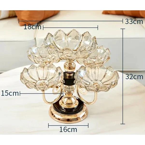 Elegant Golden Decorative Tray - Unique Design