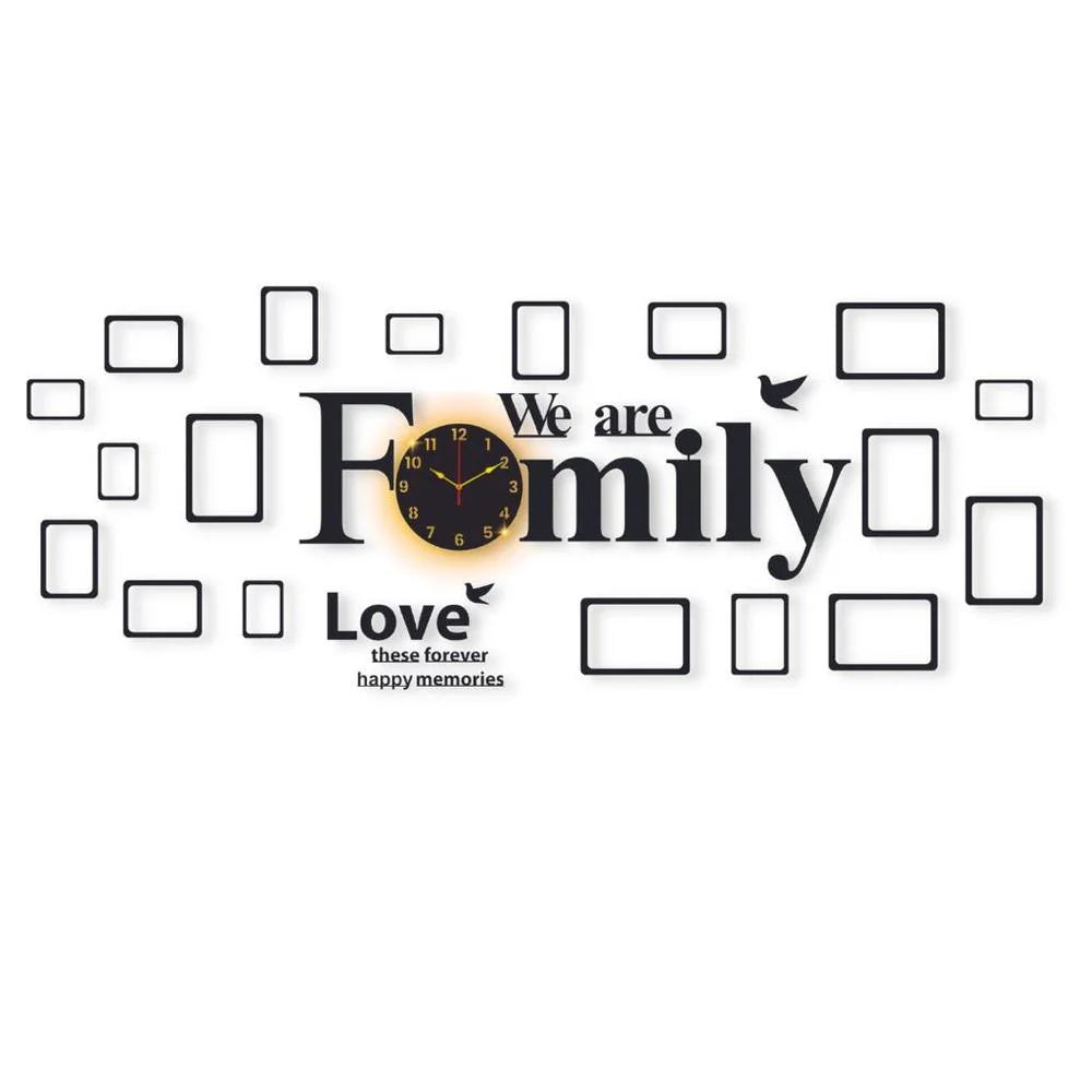 Alphabets Design Laminated Wall Clock with Backlight