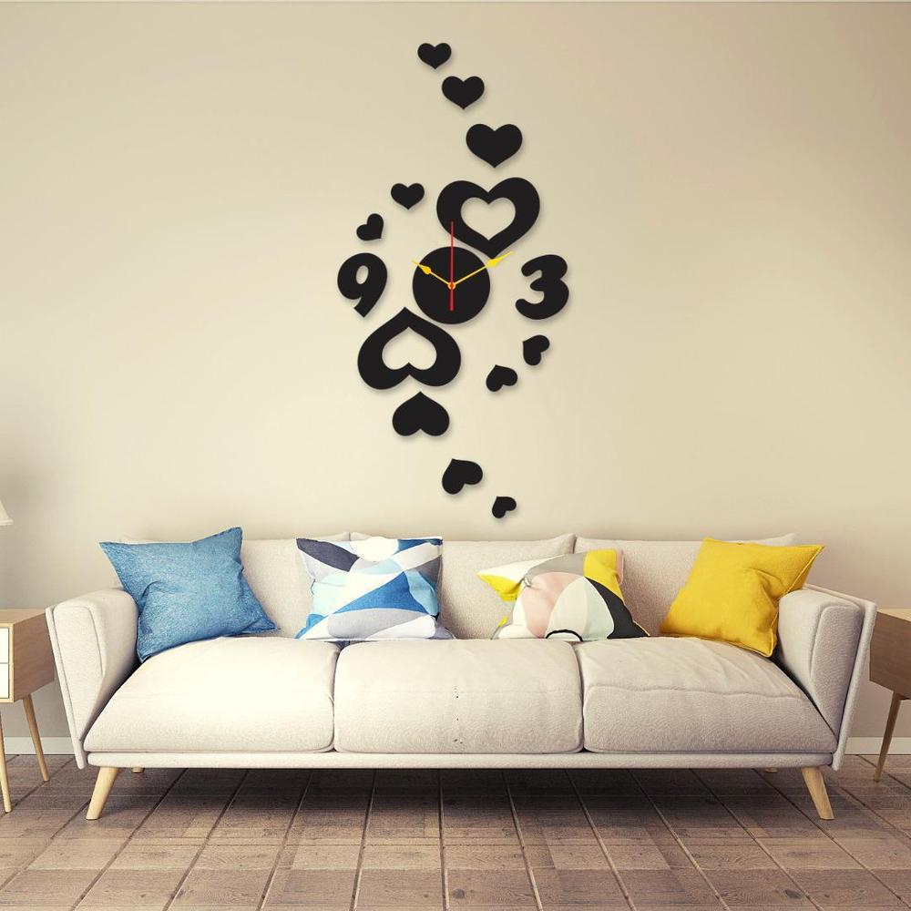 Three Nine Heart Analogue Wall Clock